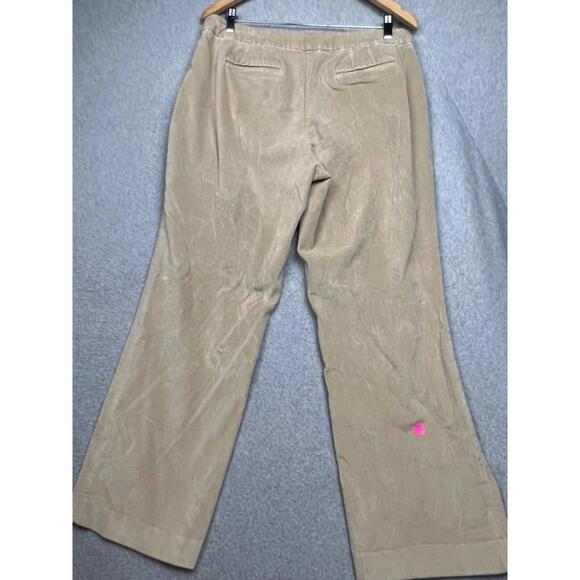 Talbots Corduroy Straight Leg Chino Pants Womens Petite 16 Casual Khaki - Picture 5 of 12